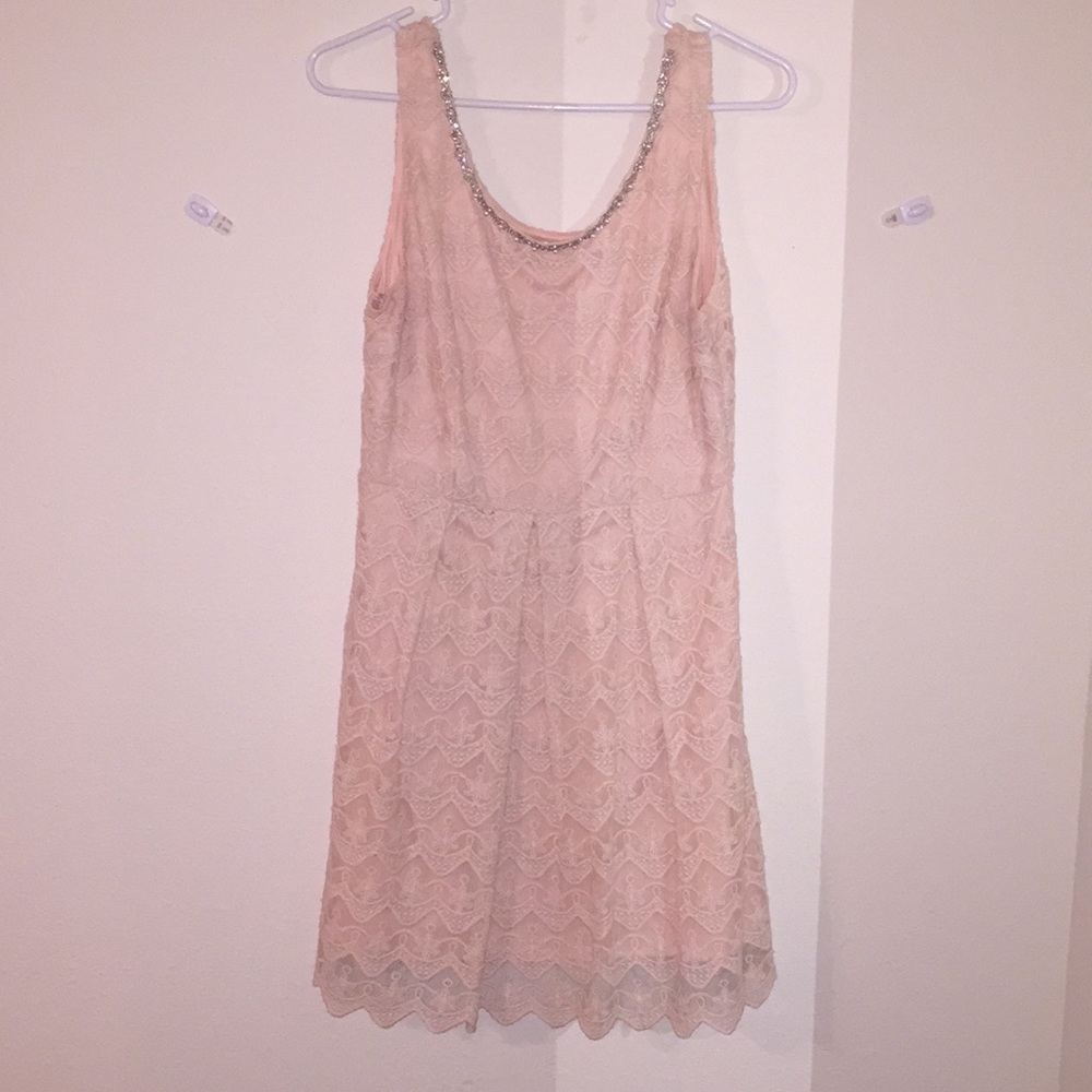 Blush Dress with Sequins