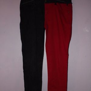 Goth Harley Quinn Style Skinny Jeans