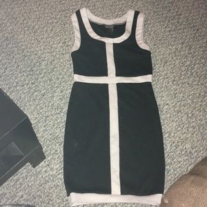 Black and white tight dress