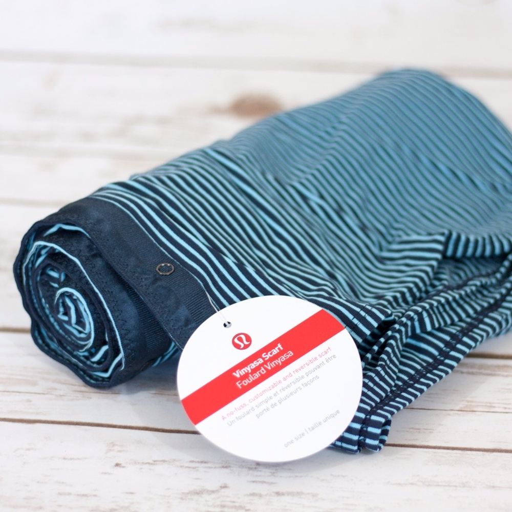 NWT Lululemon Vinyasa Scarf Hyper Stripe Blue Moon