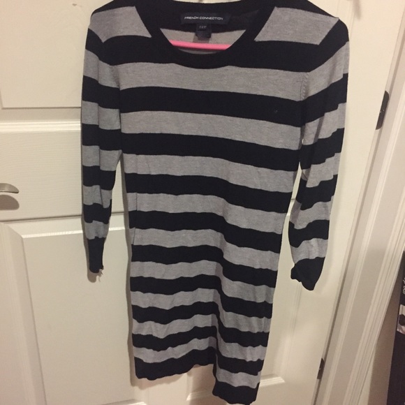 French connection size 8 striped sweater dress - Picture 1 of 2