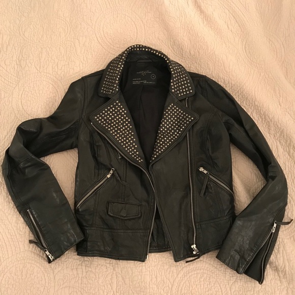 All Saints Jackets & Blazers - Leather studded jacket