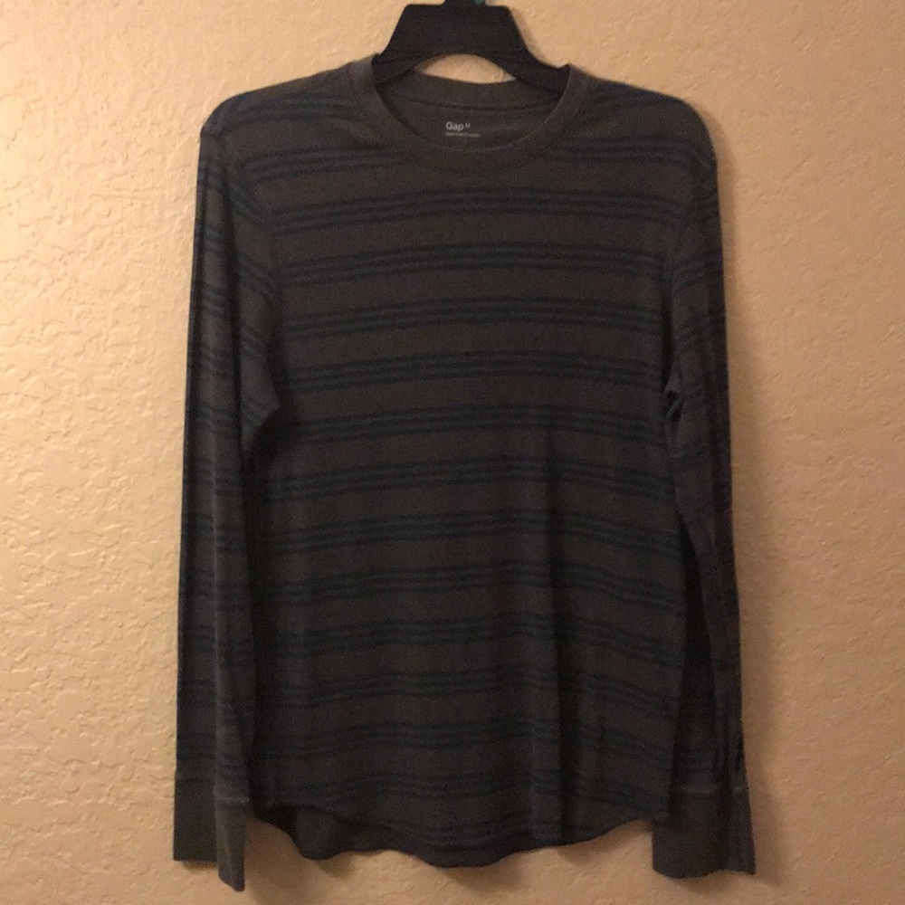Grey teal men’s gap striped thermal