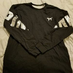 Long sleeve open back t shirt