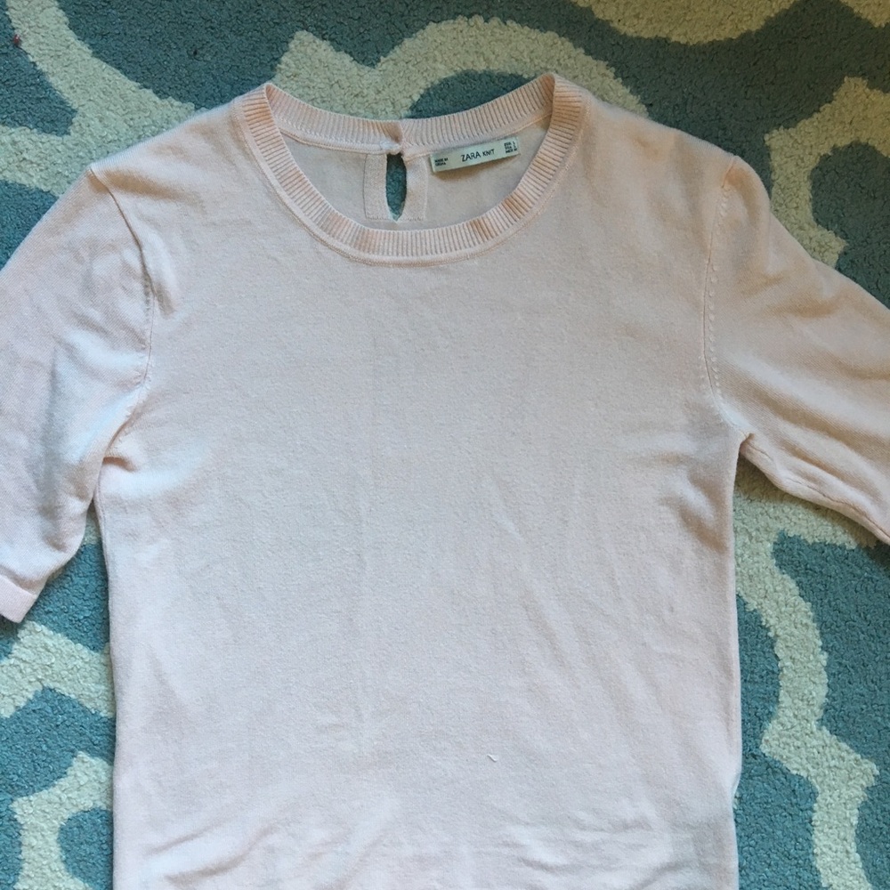 Zara Pink Knit Sweater - Picture 3 of 4