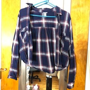 Charlotte Russe- cropped plaid top