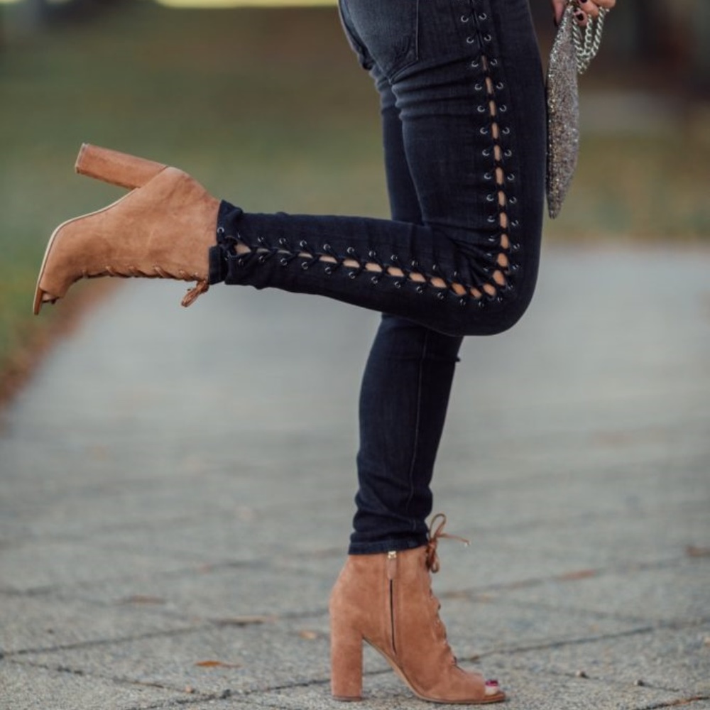 Yvie Sam Edelman Booties Chestnut - Picture 2 of 8
