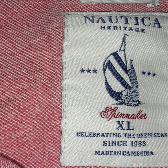 XL Red Náutica Heritage Polo - Picture 3 of 4