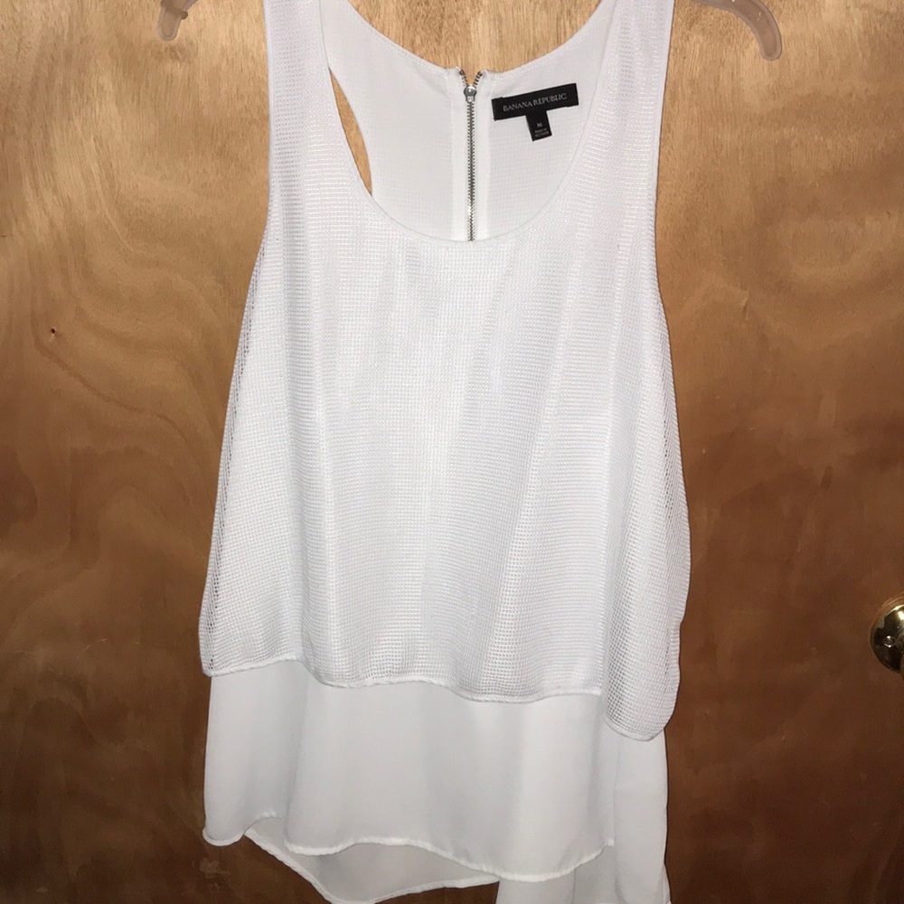 A layered white blouse from Banana Republic!