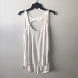 Lululemon open back white tank