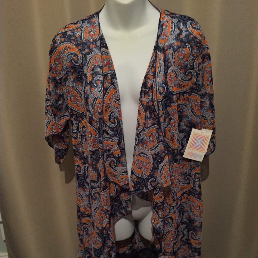 Lularoe Monroe Kimono Paisley Small Fringe NWT