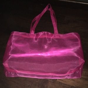 Pink beach bag