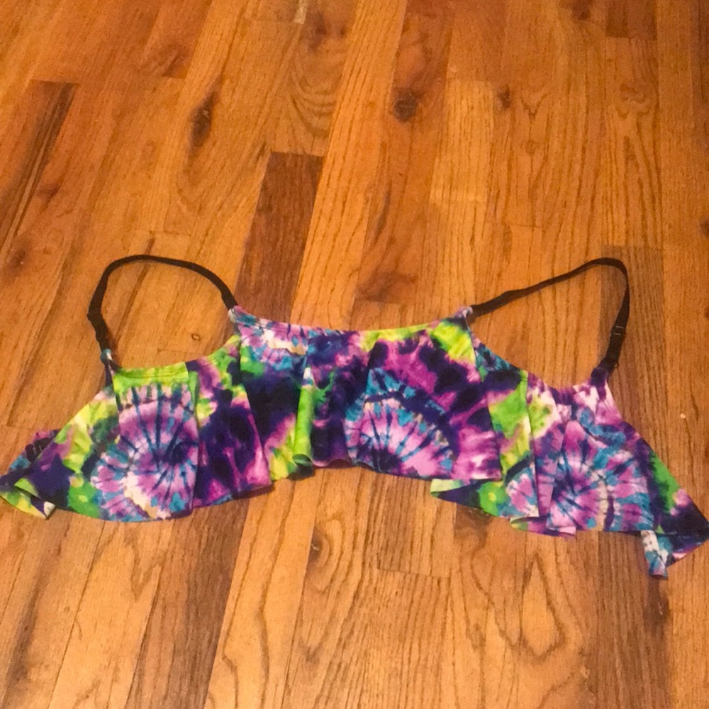 Tie dye bathing suit top