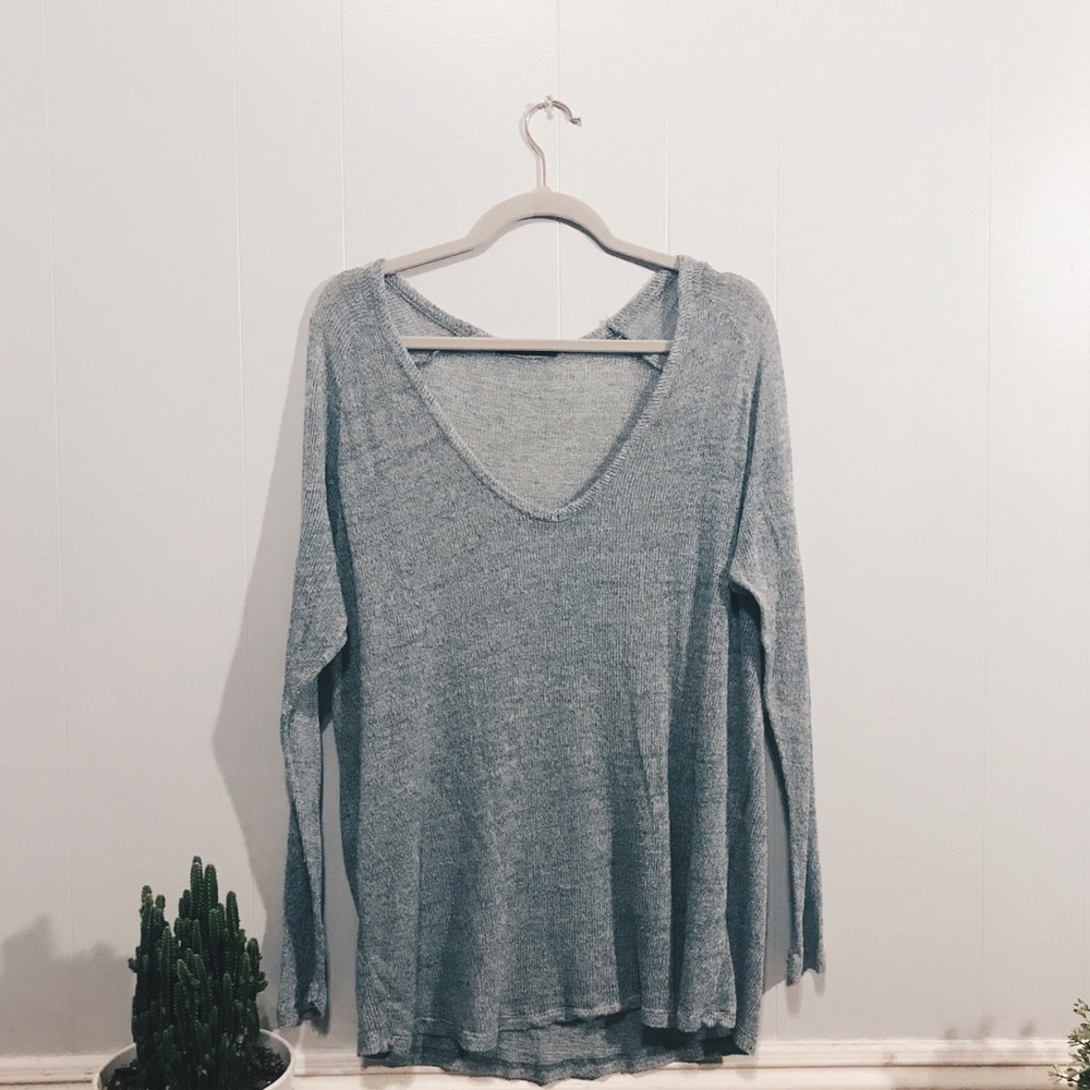 Blue Brandy Melville soft knitted sweater