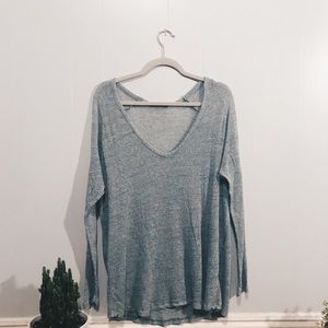 Blue Brandy Melville soft knitted sweater