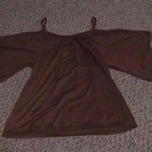 Brown dressy top