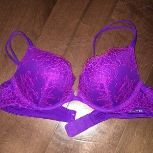 Fun purple push up bra