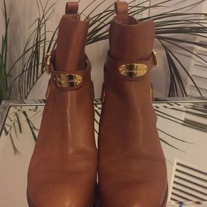 Michael Kors Light Brown Leather Ankle Boots