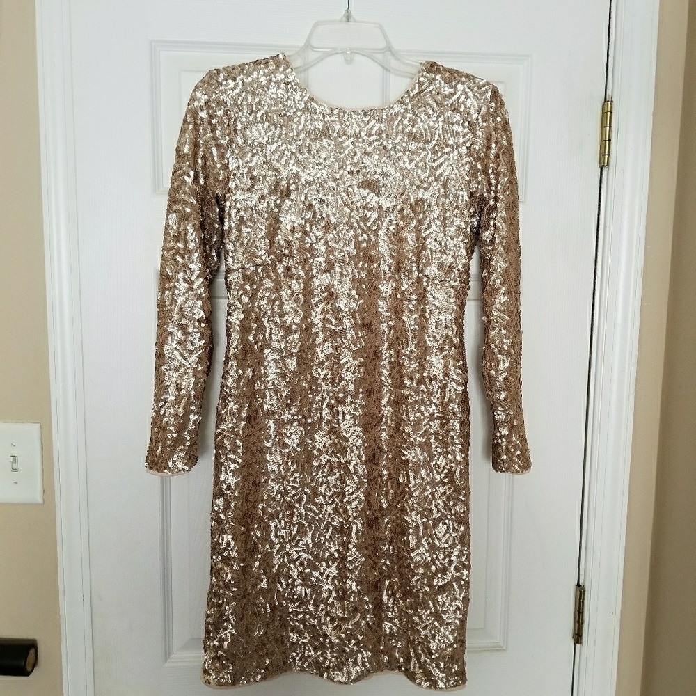 Gold sequin dress by H&M