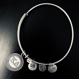 Alex & Ani Kappa Delta Silver Charm Bangle