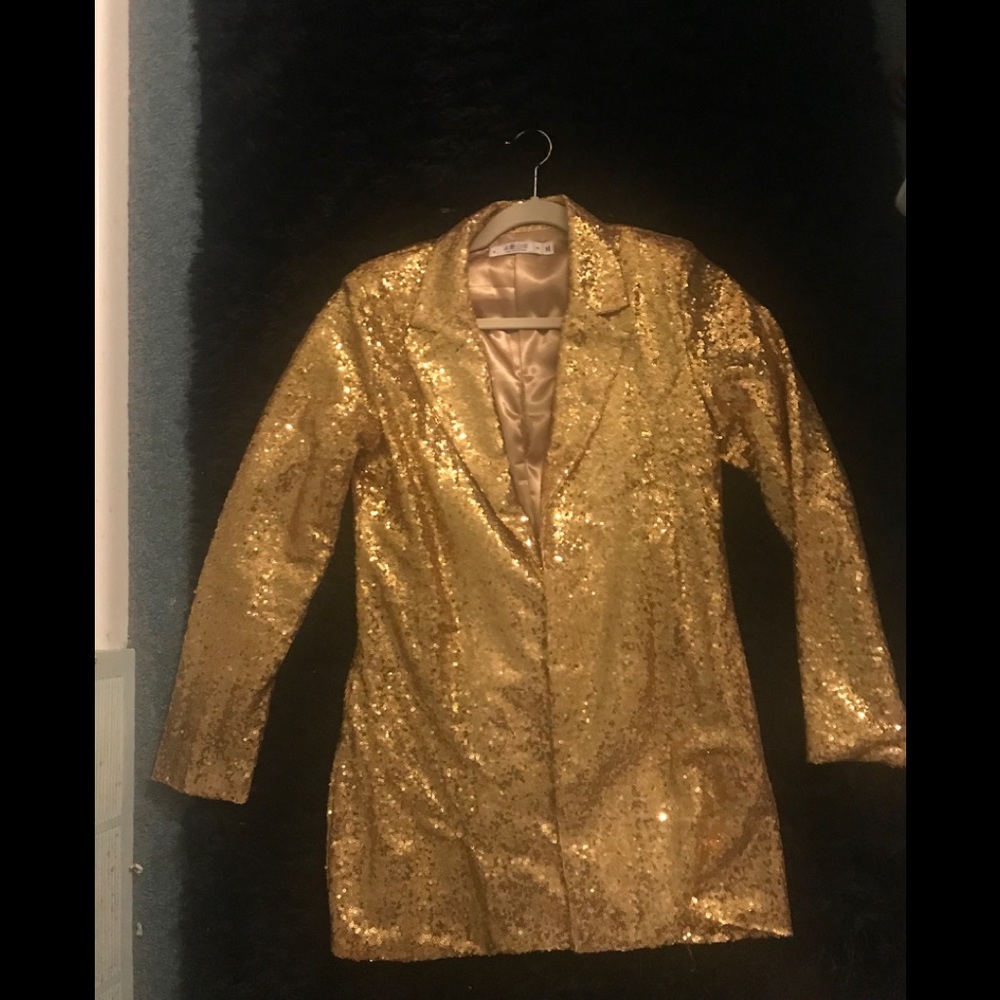 Gold sequenced blazer
