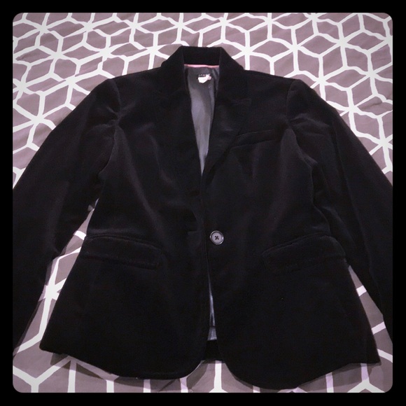 J. Crew Velvet Blazer - Black - Picture 1 of 3