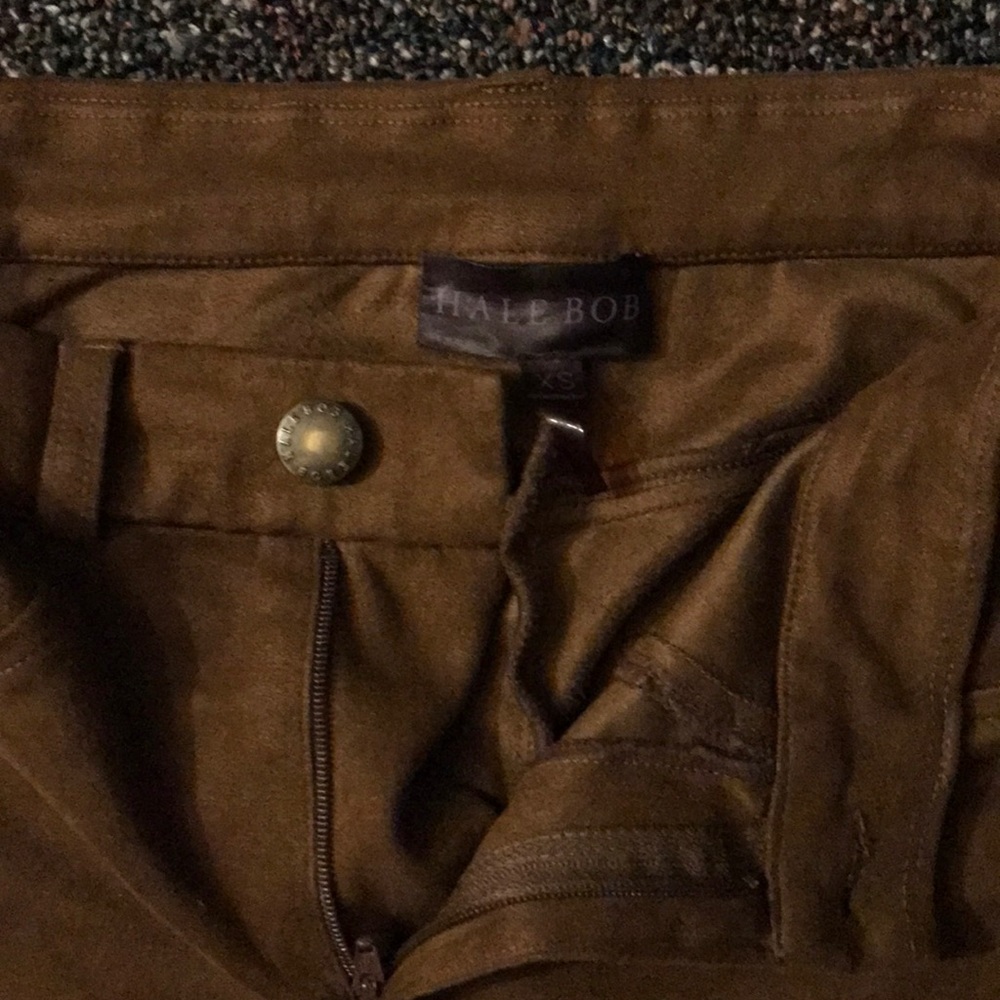Suede high waisted pants