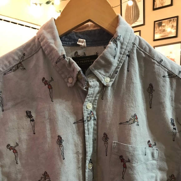 Sailor Jerry pin up print button up! - Picture 3 of 4