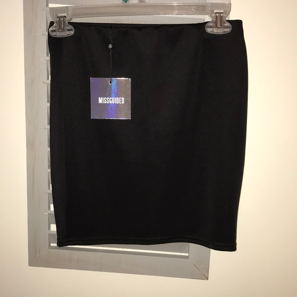 Brand New Misguided Black Mini Skirt