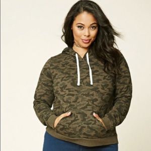 Forever 21+ Camouflage Hoodie NWT