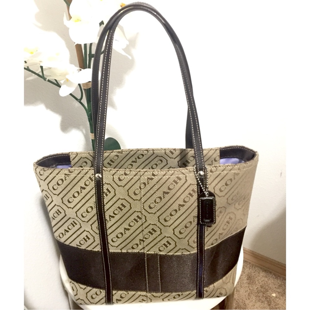 Brown Coach tote