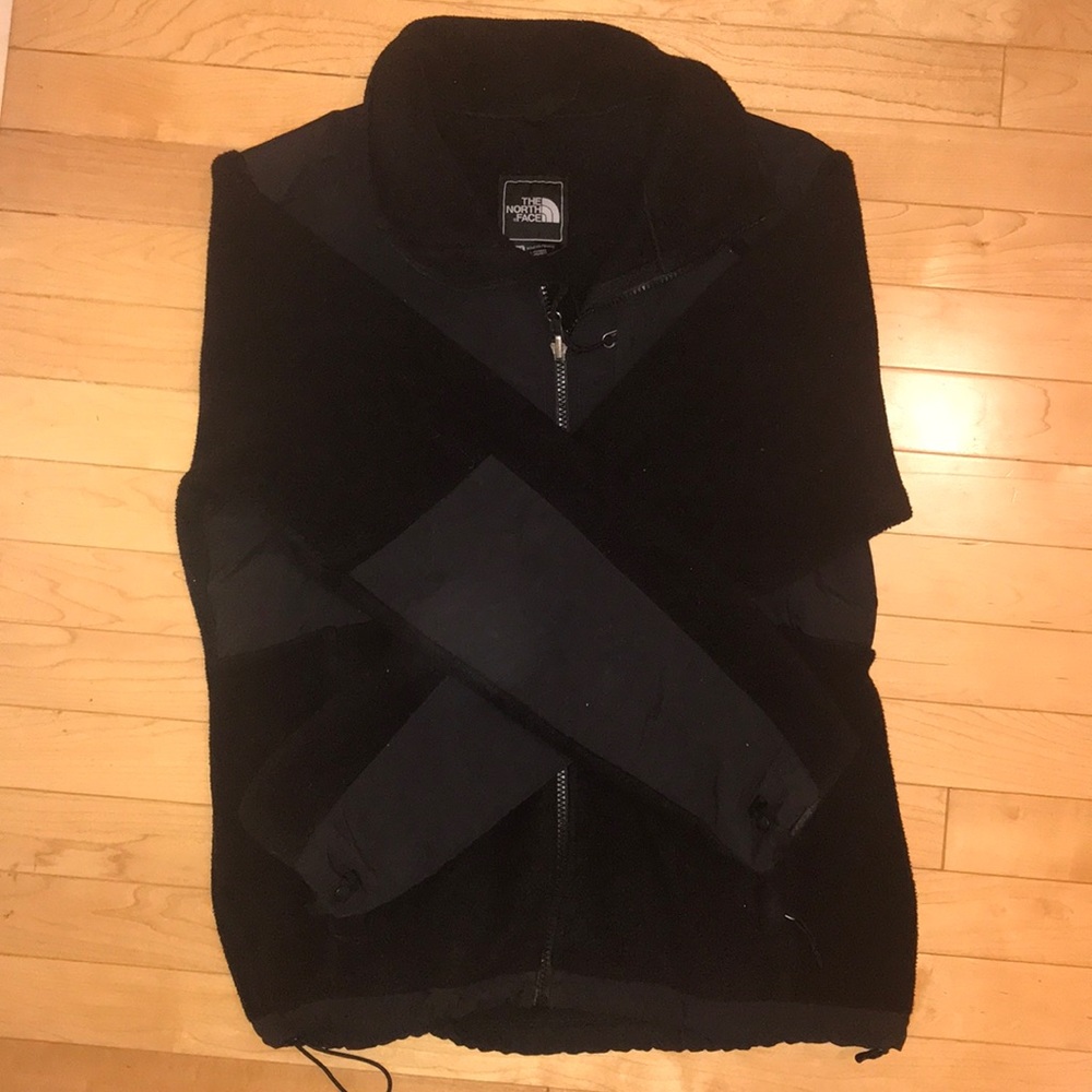 Black North Face fleece coat