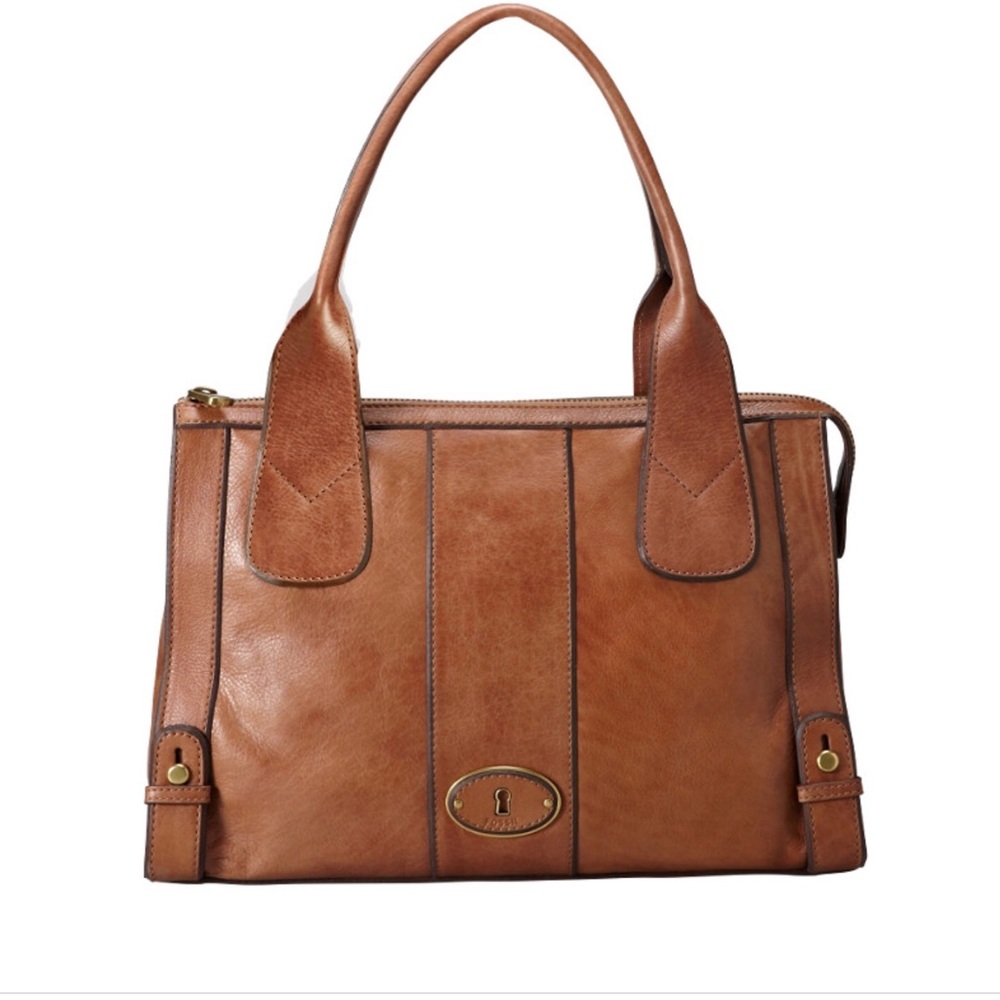 Fossil brown satchel