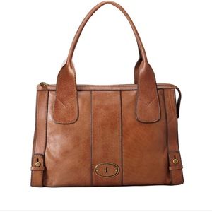 Fossil brown satchel