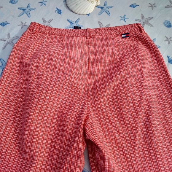 UNIQUE TOMMY H!  Red White Plaid Cotton Chinos! - Picture 5 of 7