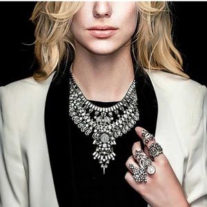 Rhinestone Chandelier Statement Necklace