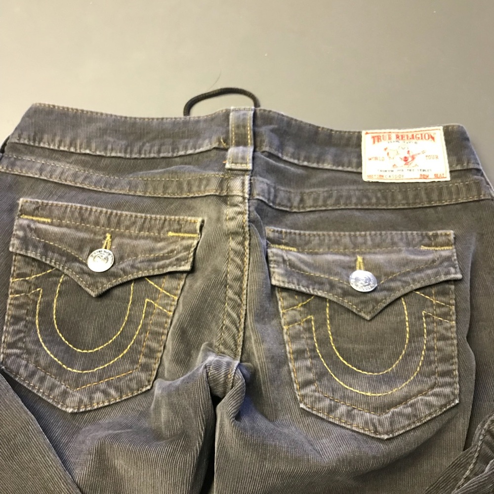 Hippie style grey corduroy jeans