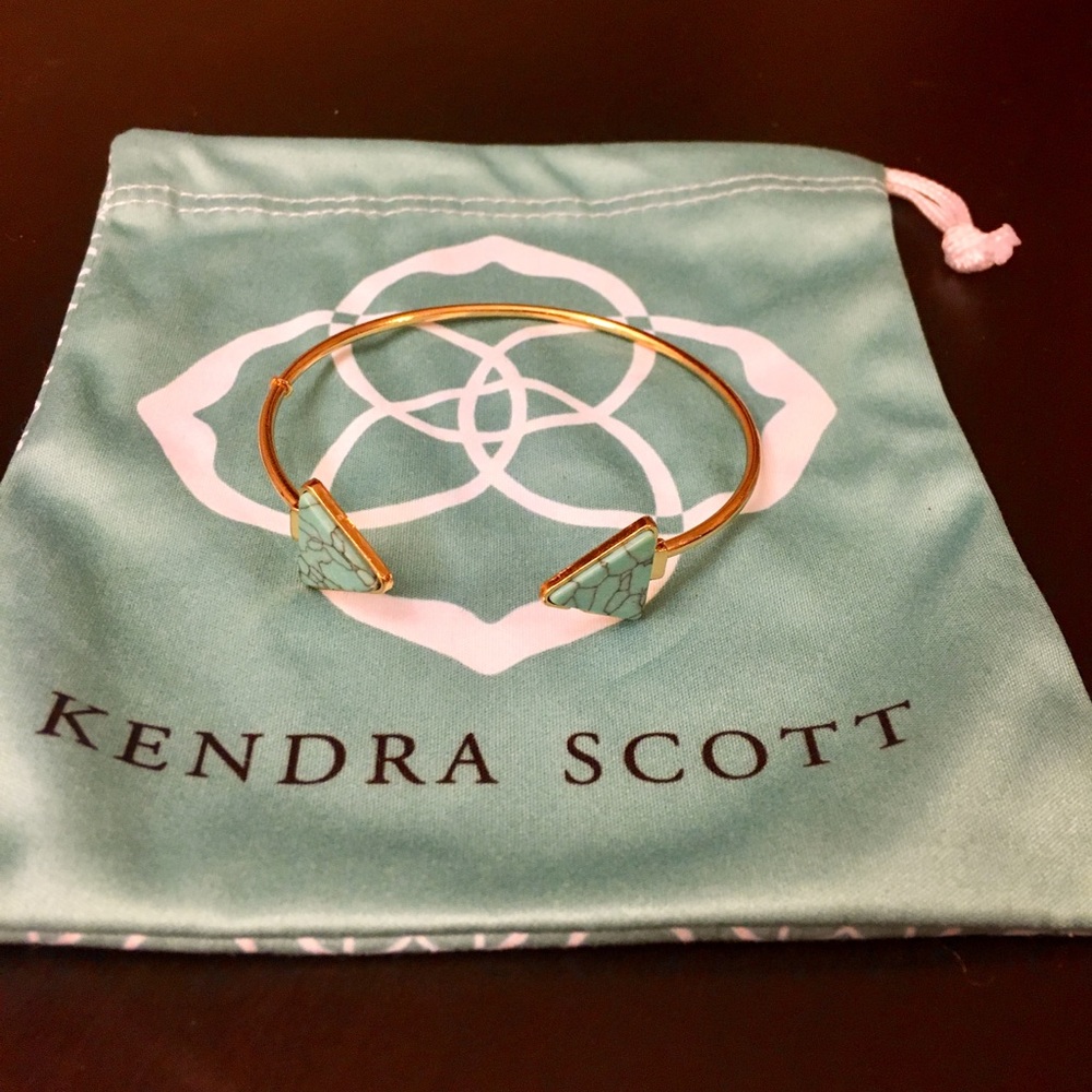 Kendra Scott Gold Bangle w/Turquoise Stones