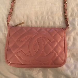 Chanel QUILTED PINK HANDBAG -AUTHENTIC -Vintage