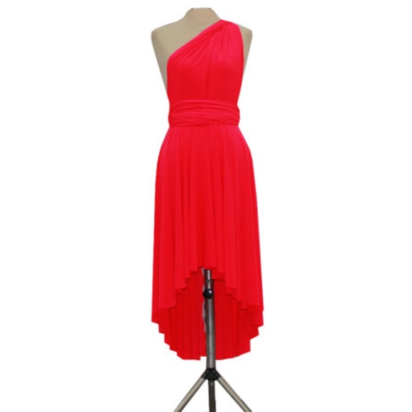 AKIRA Dresses & Skirts - Red Infinity Short Dress High-Low Asymmetrical
