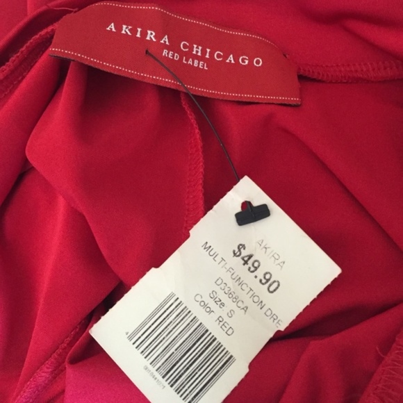 Red Infinity Short Dress High-Low Asymmetrical - Picture 5 of 5