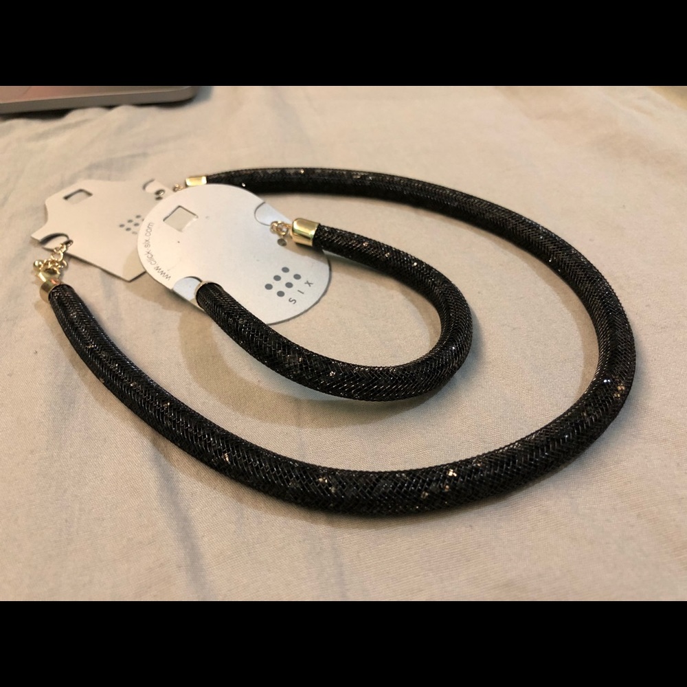 Black Weave Metal matching Necklace & Bracelet