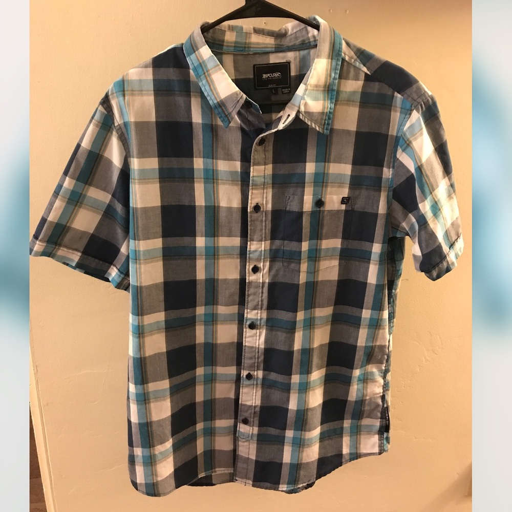 Rip Curl Brigade Shirt Short Sleeve Blue