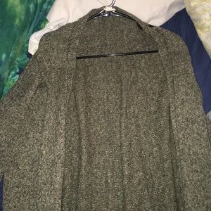 Army green duster sweater size L Silence+Noise