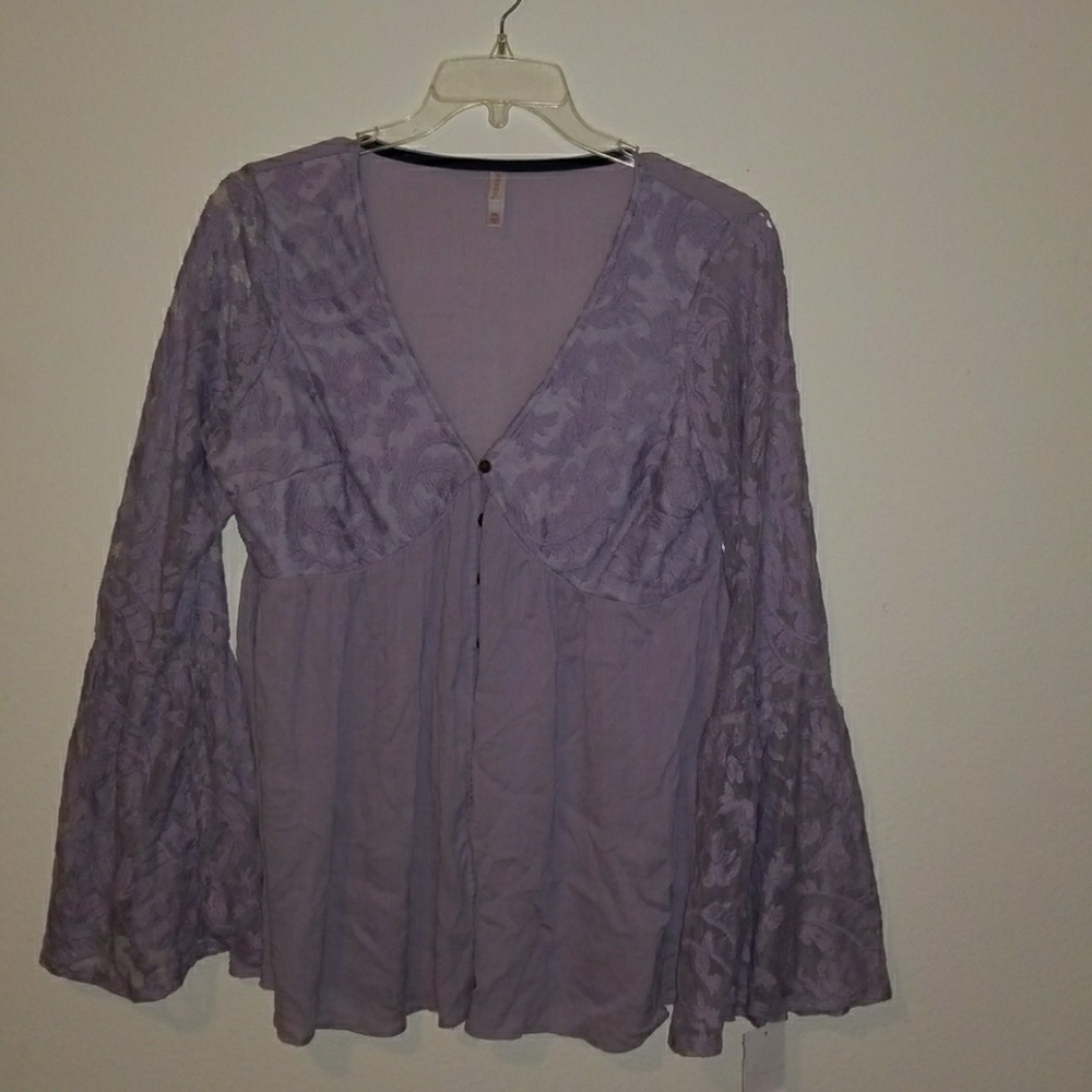 Xhiliration lavender top XXL