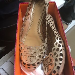 Tory Burch  Mira Ballet Platinum