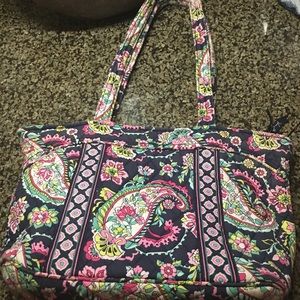 Navy multi color Vera Bradley purse large