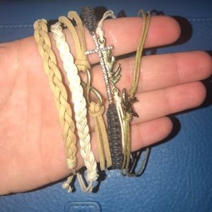 Pull tie rope bracelets