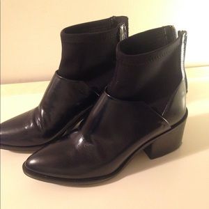 ZARA ankle boots. Dark navy blue