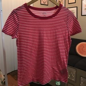 Red and white striped t shirt